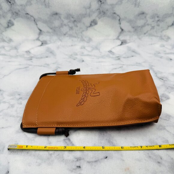 MCM Sunglasses Eyeglasses Case, Caramel Brown Soft Case, Shoulder Strap, Cloth - Picture 3 of 7